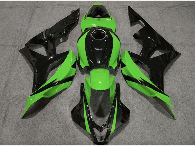 Gloss Black & Green 07-08 CBR600RR Fairings