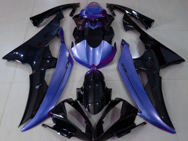 Gloss Black & Light Blue 08-16 R6 Fairings