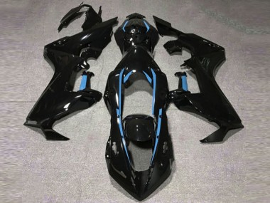 Gloss Black & Light Blue Lining 17-23 CBR1000RR Fairings