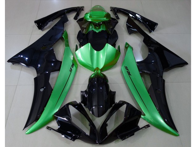 Gloss Black & Light Green 08-16 R6 Fairings