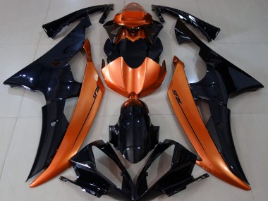 Gloss Black & Light Orange 08-16 R6 Fairings