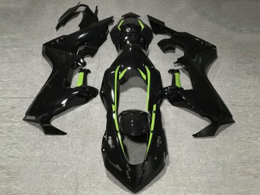 Gloss Black & Lime Green Lining 17-23 CBR1000RR Fairings