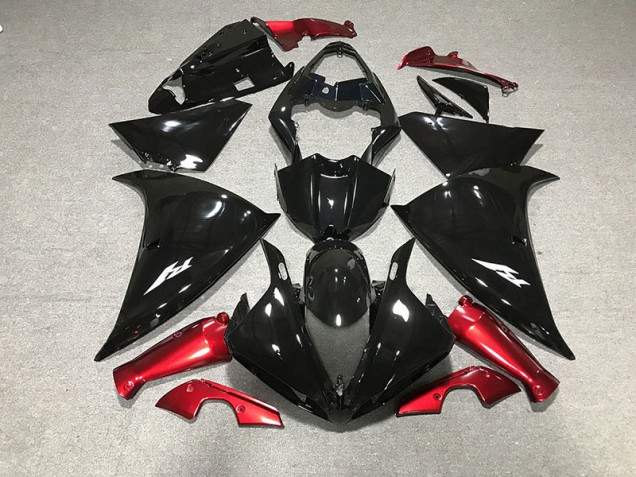 Gloss Black & Red 09-11 R1 Fairings