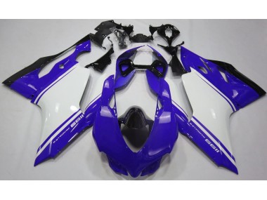 Gloss Blue White and Black 11-14 Ducati 1199 Fairings