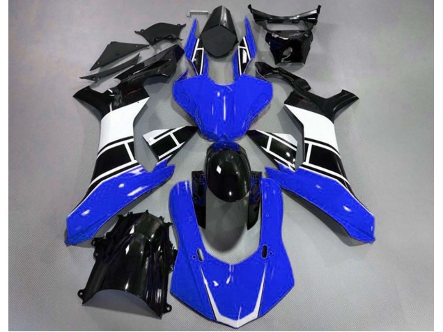 Gloss Blue White and Black 15-19 R1 Fairings