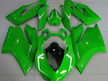 Gloss Green & White 11-14 Ducati 1199 Fairings