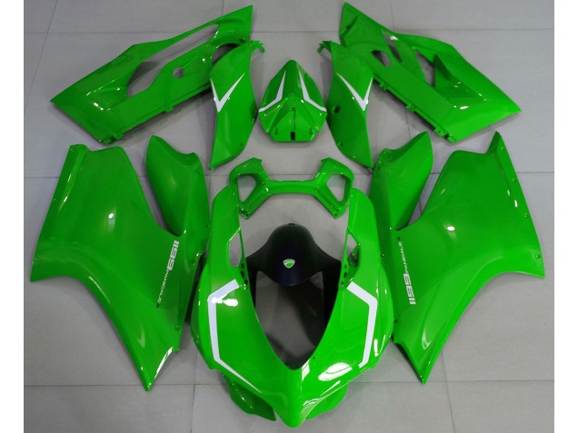 Gloss Green & White 11-14 Ducati 1199 Fairings