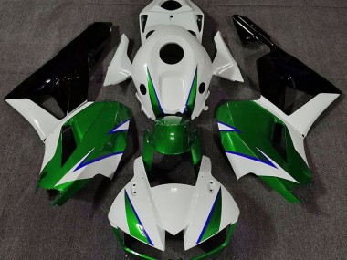 Gloss Green White and Blue 13-23 CBR600RR Fairings