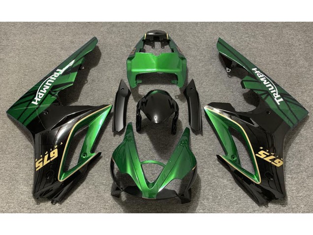 Gloss Green and Black 09-12 Daytona 675 Fairings