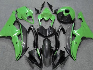 Gloss Green and Carbon 08-16 R6 Fairings