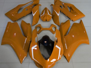 Gloss Orange & White 11-14 Ducati 1199 Fairings