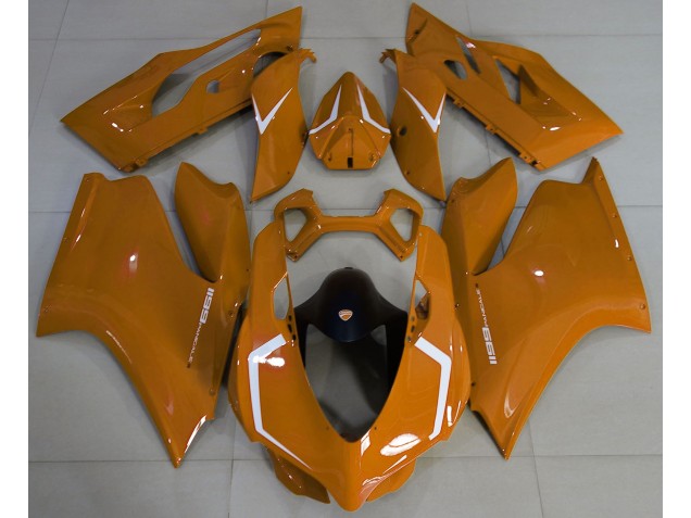 Gloss Orange & White 11-14 Ducati 1199 Fairings