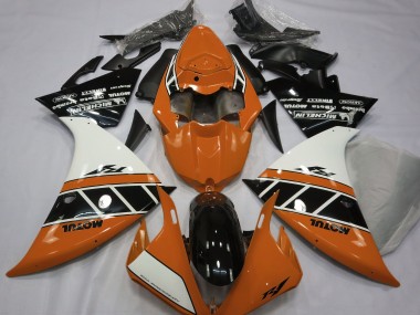 Gloss Orange White and Black 12-14 R1 Fairings