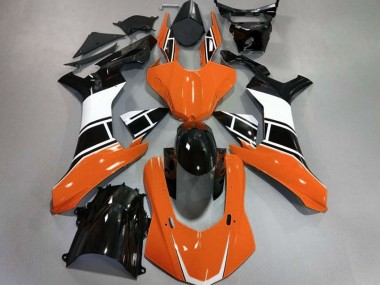 Gloss Orange White and Black 15-19 R1 Fairings