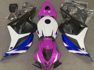 Gloss Pink White and Blue 09-12 CBR600RR Fairings