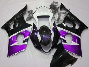 Gloss Purple and White 03-04 GSXR 1000 Fairings