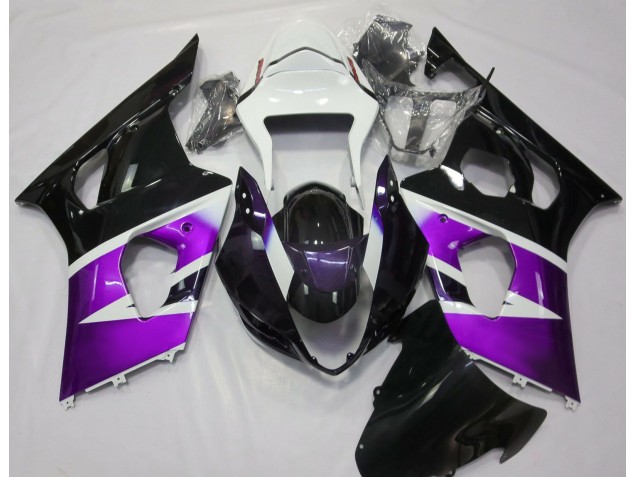 Gloss Purple and White 03-04 GSXR 1000 Fairings