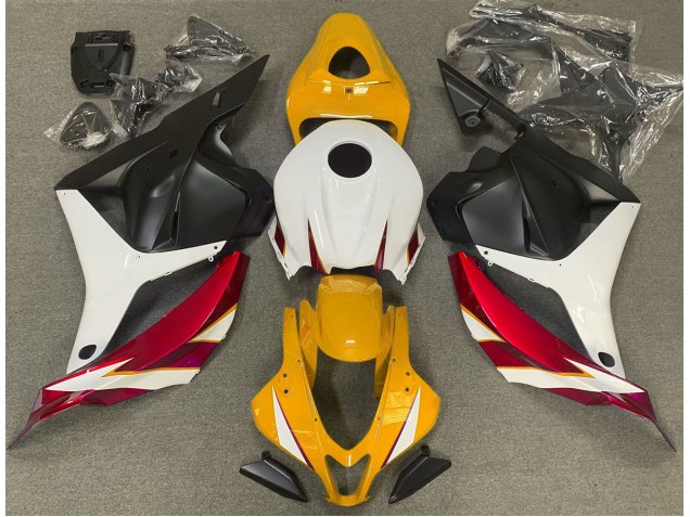 Gloss Red White and Yellow 09-12 CBR600RR Fairings