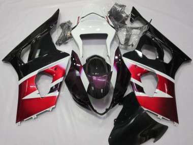 Gloss Red and White 03-04 GSXR 1000 Fairings