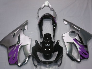 Gloss Silver & Purple 99-00 CBR600 F4 Fairings