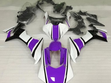 Gloss White Purple and Black 15-19 R1 Fairings