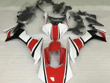 Gloss White Red and Black 15-19 R1 Fairings