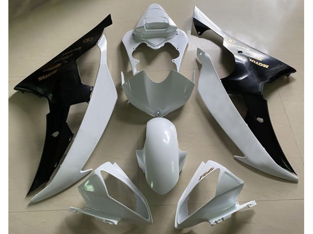 Gloss White and Black & Gold 08-16 R6 Fairings