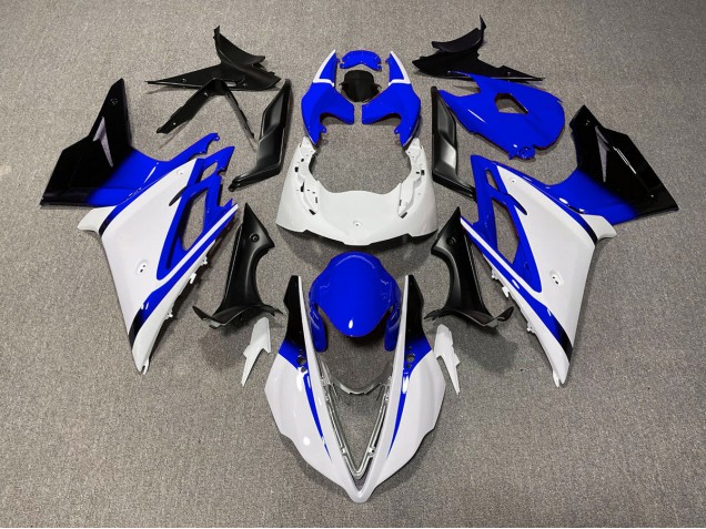 Gloss White and Blue 13-16 Daytona 675 Fairings