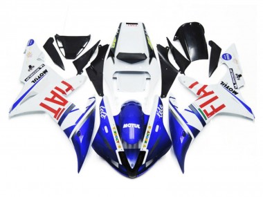 Gloss White and Blue Fiat 02-03 R1 Fairings