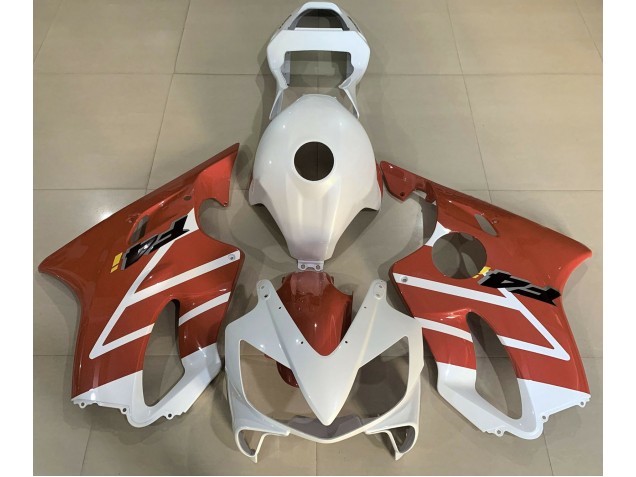 Gloss White and Orange 01-03 CBR600 F4i Fairings