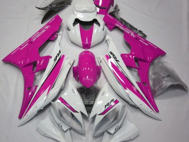 Gloss White and Pink 06-07 R6 Fairings