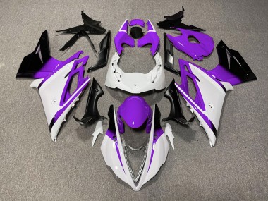 Gloss White and Purple 13-16 Daytona 675 Fairings