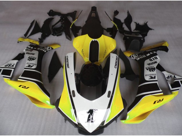 Gloss Yellow & White 15-19 R1 Fairings