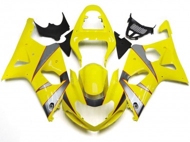 Gloss Yellow and Silver R Kit 00-02 GSXR 1000 Fairings