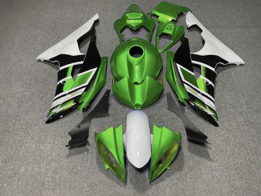 Green Black and White OEM Style 08-16 R6 Fairings