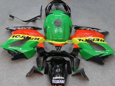 Green Repsol 02-12 VFR800 Fairings