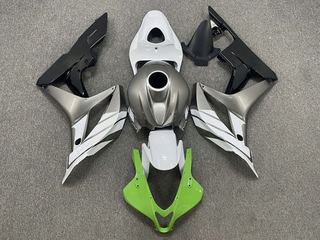 Green White and Grey 07-08 CBR600RR Fairings