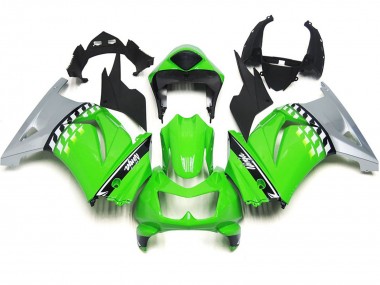 Green and Black Check 08-12 Ninja 250 Fairings