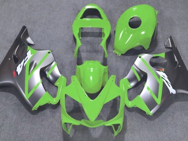 Green and Matte Silver 01-03 CBR600 F4i Fairings