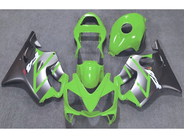 Green and Matte Silver 01-03 CBR600 F4i Fairings