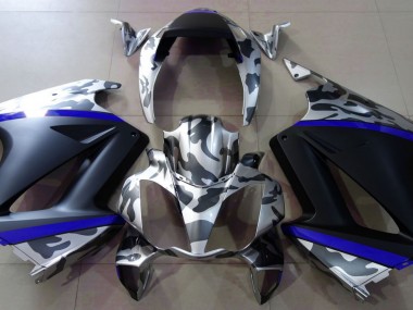 Grey Camouflage & Blue 02-12 VFR800 Fairings