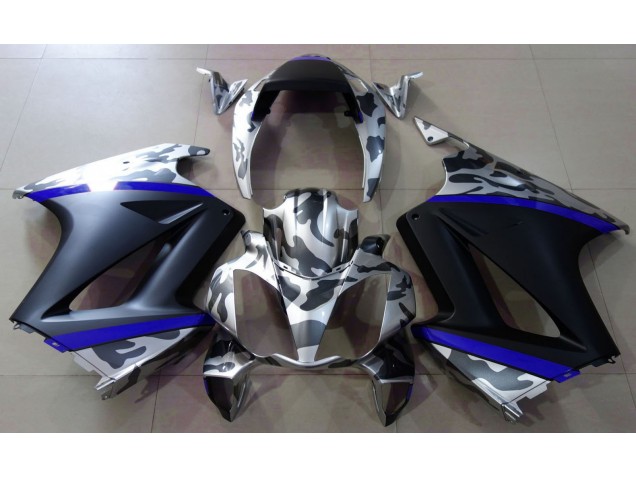 Grey Camouflage & Blue 02-12 VFR800 Fairings