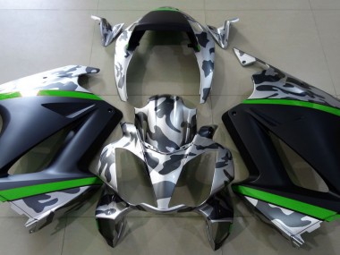 Grey Camouflage & Green 02-12 VFR800 Fairings