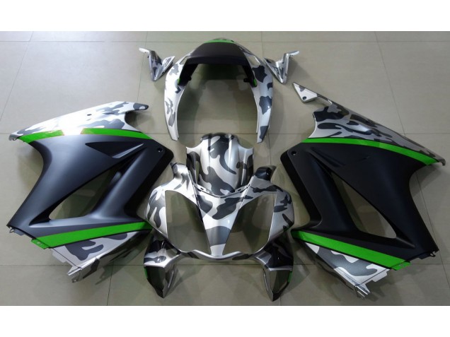 Grey Camouflage & Green 02-12 VFR800 Fairings