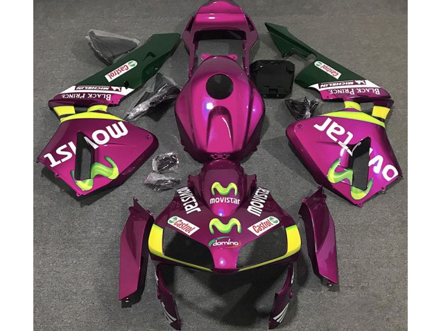 Hot Pink Movistar 03-04 CBR600RR Fairings