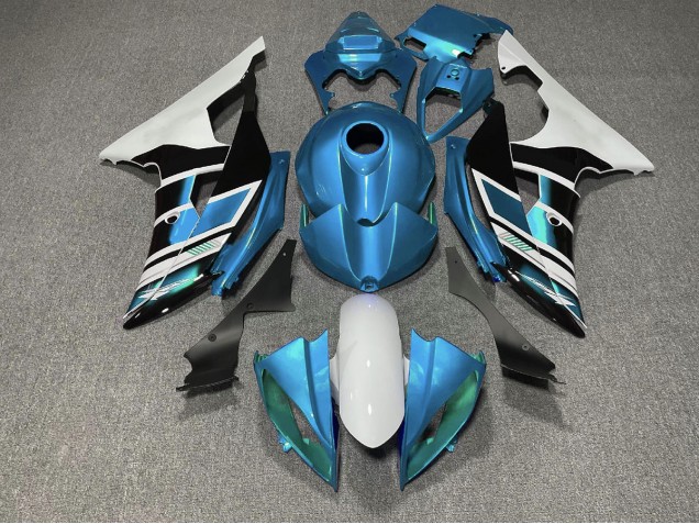 Light Blue Black and White OEM Style 08-16 R6 Fairings