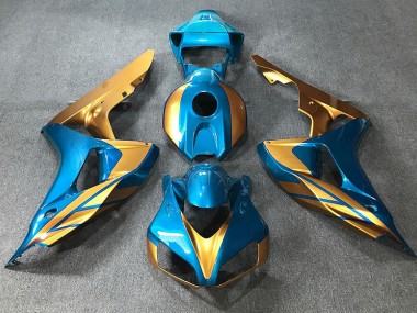 Light Blue & Gold 06-07 CBR1000RR Fairings