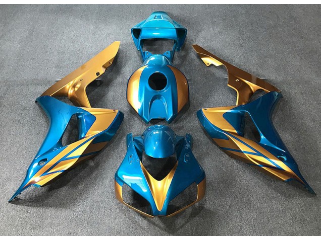 Light Blue & Gold 06-07 CBR1000RR Fairings