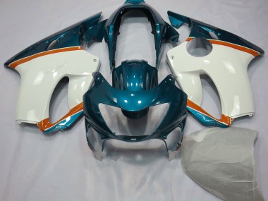 Light Blue and Orange 99-00 CBR600 F4 Fairings