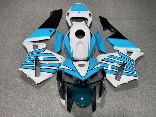 Light Blue and White Wings 05-06 CBR600RR Fairings